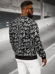 Ανδρικό Φούτερ Mαύρος OZONEE JS/8B1221/3