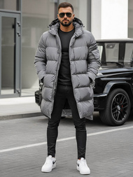 Ανδρικό χειμερινό μπουφάν Γκρί OZONEE O/M799Z