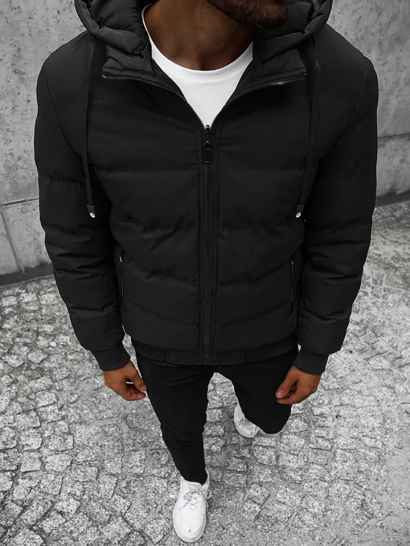 Ανδρικό μπουφάν μαύρο OZONEE JS/M761/392