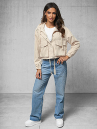 Γυναικείο μπουφάν μπεζ OZONEE O/G118