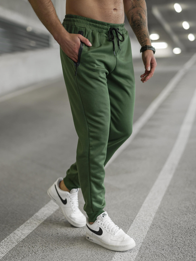 Ανδρικό παντελόνι φόρμας χακί OZONEE JS/17K1998/29