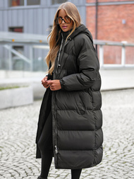 Γυναικείο μπουφάν μαύρο OZONEE JS/5M3163/392Z