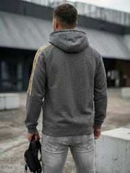 Ανδρικό Φούτερ με Κουκούλα γραφίτη OZONEE JS/8B1730/5Z