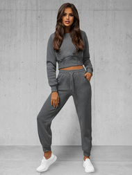 Γυναικείο σετ φόρμας δύο κομματιών γραφίτη OZONEE JS/8C78/5Z