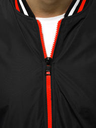 Ανδρικό Μπουφάν Bomber μαύρο OZONEE N/6194