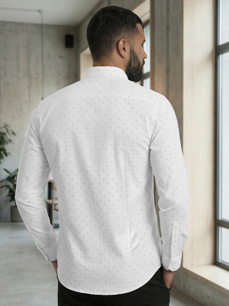 Ανδρικό πουκάμισο λευκό OZONEE V/V180Z