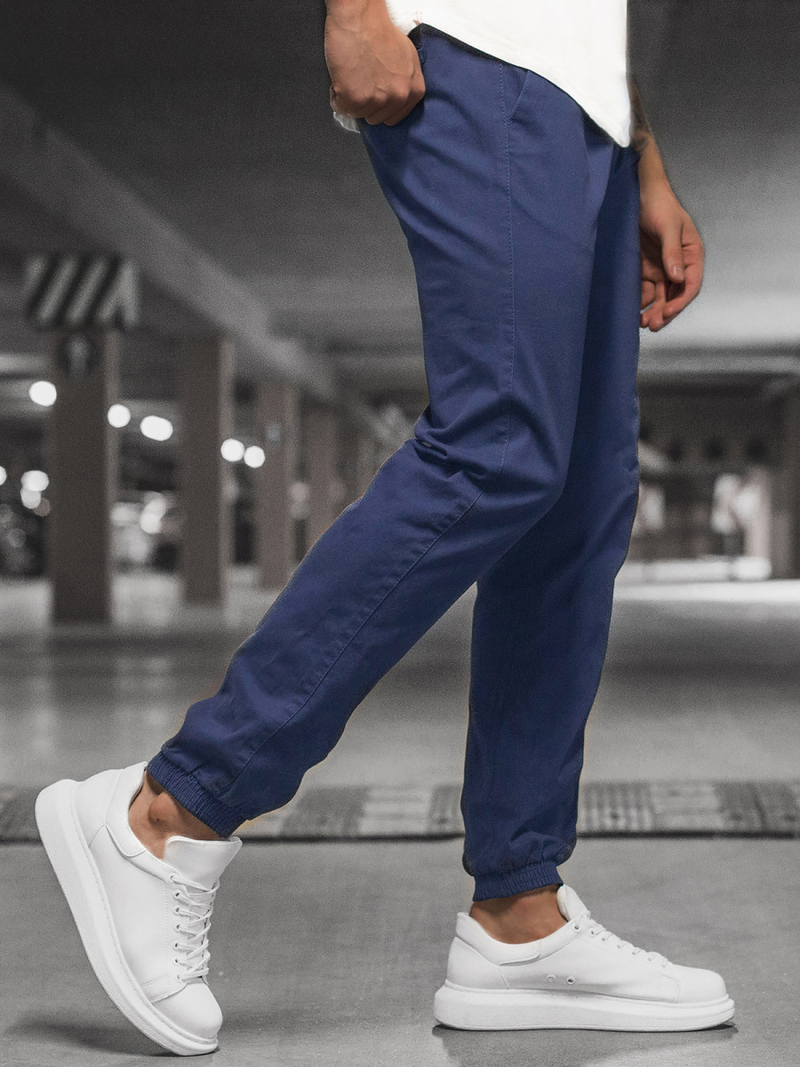 Ανδρικό παντελόνι chino jogger ινδικό OZONEE JB/JP1145/7