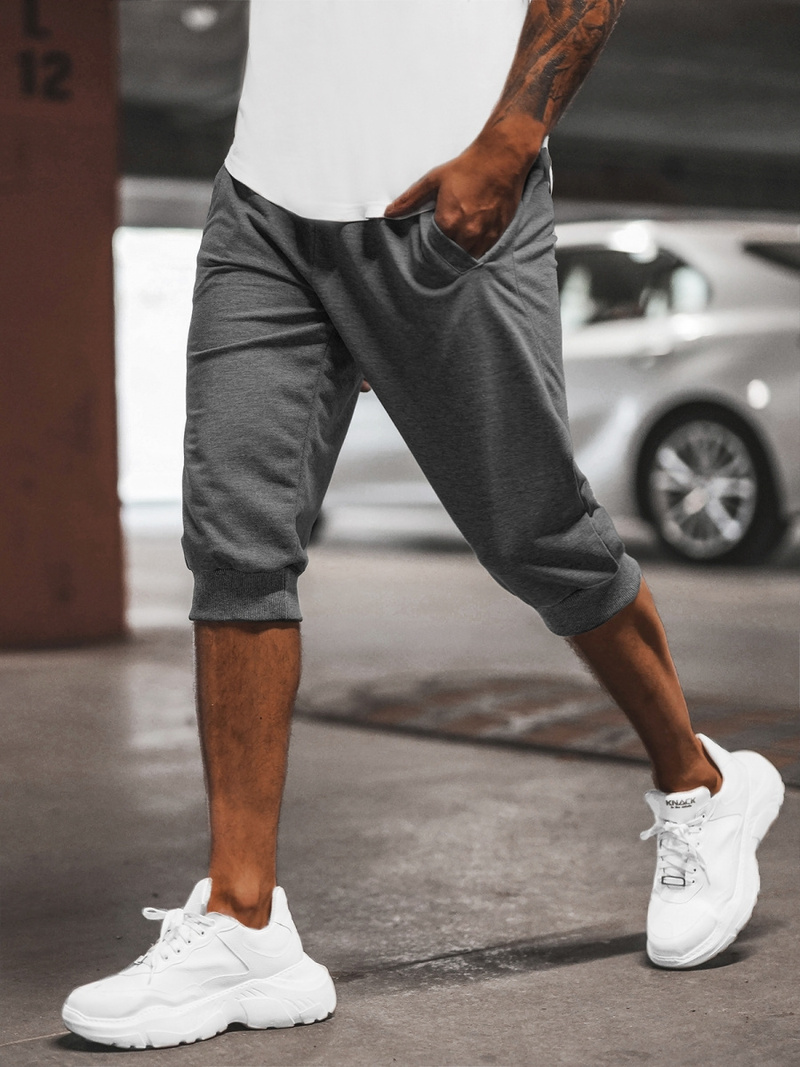 Ανδρικό σόρτς φόρμας γραφίτη OZONEE JS/XW07/5Z