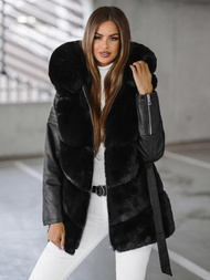 Γυναικείο μπουφάν μαύρο OZONEE JS/11Z8090Z