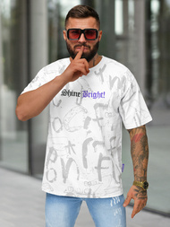 Ανδρικό μπλουζάκι λευκό OZONEE O/YN2/621