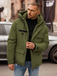 Ανδρικό χειμερινό μπουφάν χακί OZONEE JS/31M5018Z