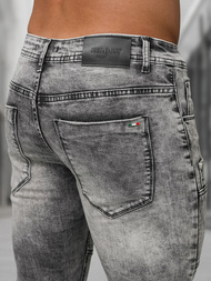 Ανδρικό τζιν παντελόνι γραφίτη OZONEE NB/MP0163NZ