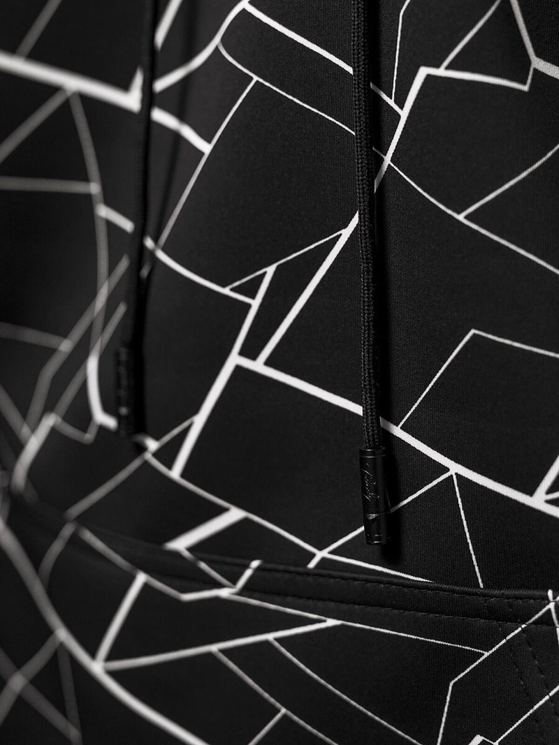 Ανδρικό Φούτερ με Kουκούλα Mαύρος OZONEE JS/8B1235/3