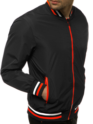 Ανδρικό Μπουφάν Bomber μαύρο OZONEE N/6194