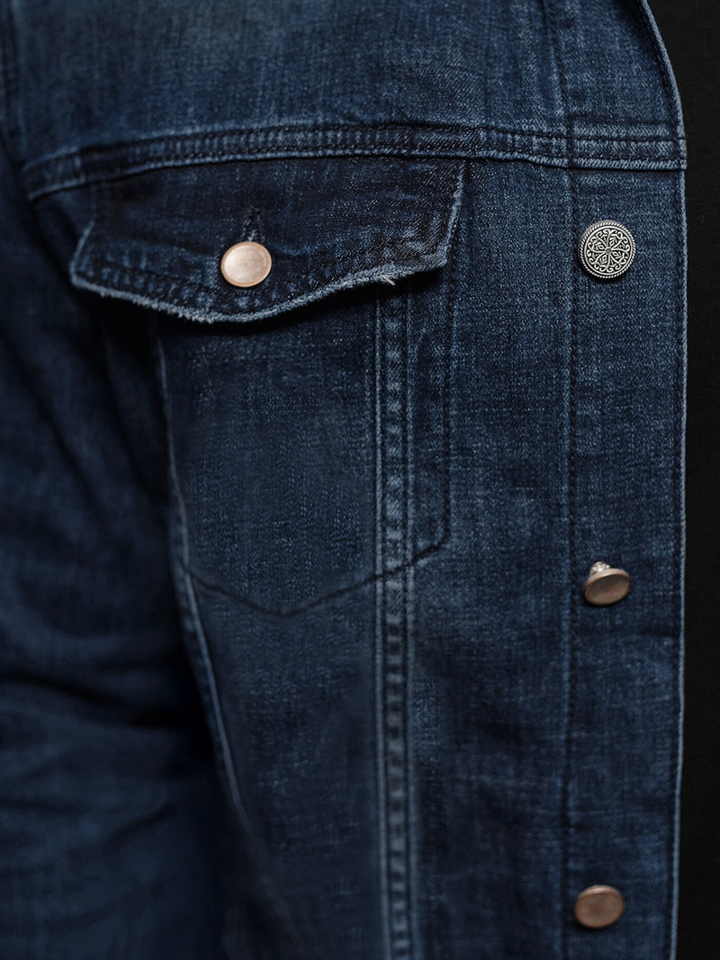 Ανδρικό τζιν μπουφάν σέρπα ναυτικό μπλε OZONEE NB/MJ517BS