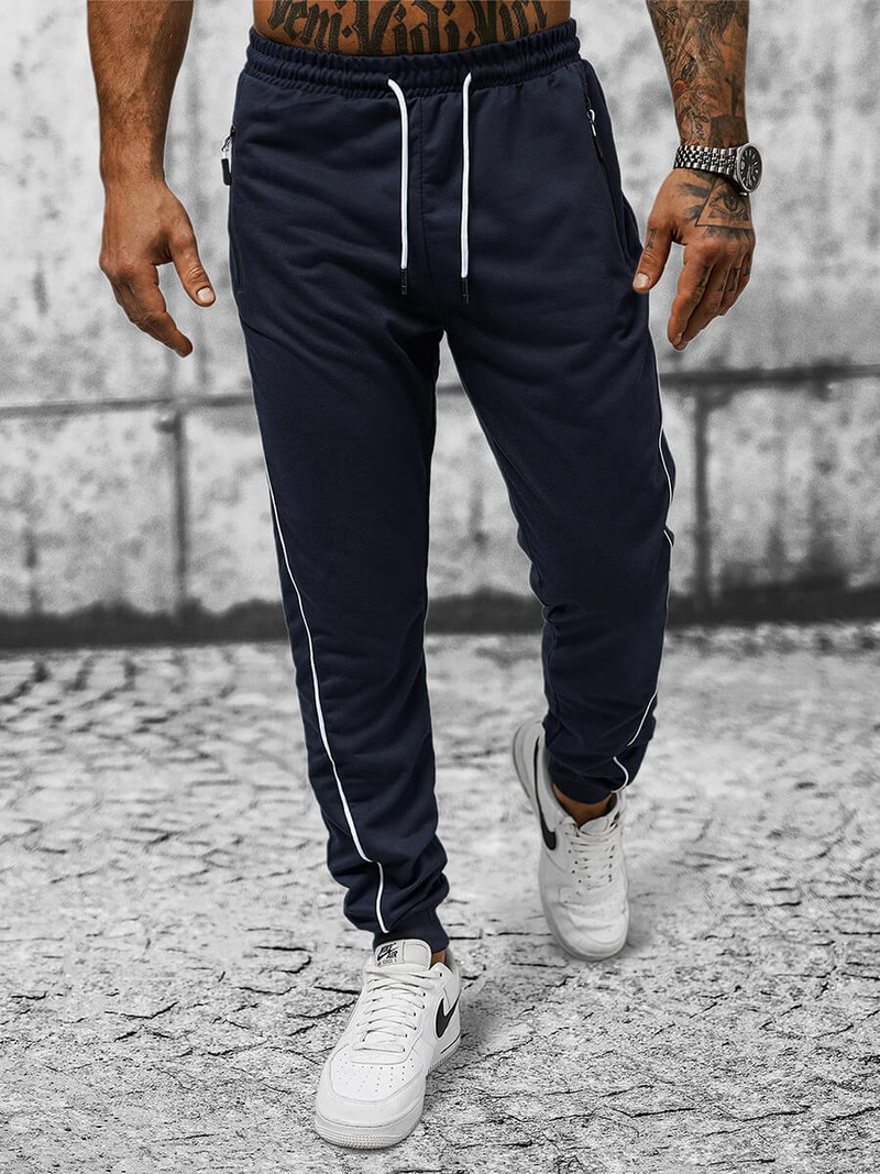 Ανδρικό παντελόνι φόρμας ναυτικό μπλε OZONEE JS/8K193