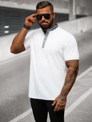 Ανδρική μπλούζα polo λευκό OZONEE O/DA803