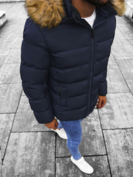 Ανδρικό χειμερινό μπουφάν ναυτικό μπλε OZONEE JS/M8107