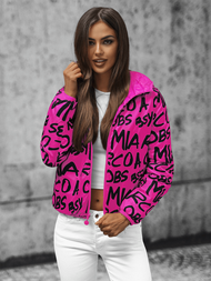 Γυναικείο μπουφάν αναστρέψιμο σκούρο-ροζ OZONEE O/H953