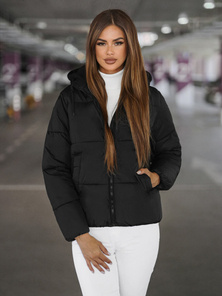 Γυναικείο μπουφάν μαύρο OZONEE JS/16M9187/392Z