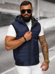 Ανδρικό αμάνικο μπουφάν ναυτικό μπλε OZONEE JS/MY88Z