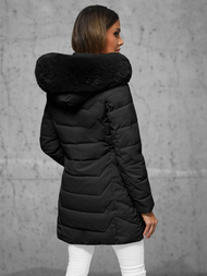 Γυναικείο μπουφάν μαύρο OZONEE JS/16M9121/392