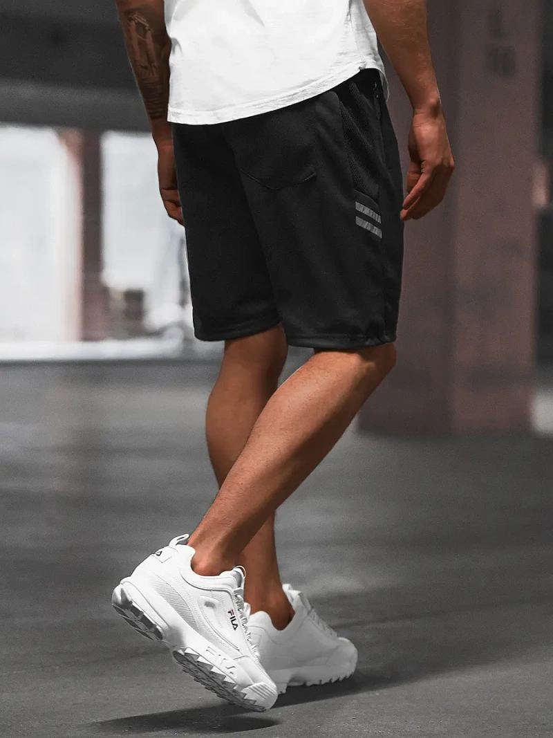 Ανδρικό σόρτς φόρμας μαύρο OZONEE O/WW20017/1