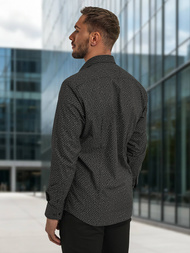 Ανδρικό πουκάμισο μαύρο OZONEE V/V184