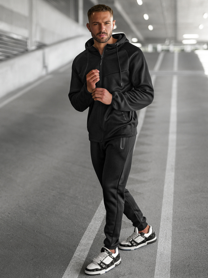 Ανδρικό σετ φόρμας μαύρο OZONEE JS/8C1967/3