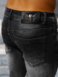 Ανδρικό τζιν παντελόνι mαύρος OZONEE NB/MP0169G