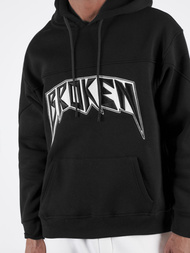 Φούτερ με Κουκούλα μαύρο OZONEE O/SWE23019Z