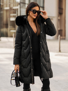 Γυναικείο μπουφάν μαύρο OZONEE JS/16M9202/392