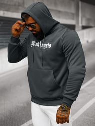 Ανδρικό Φούτερ με Κουκούλα γραφίτη OZONEE JS/27B6509/5