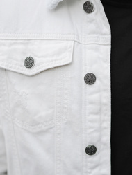 Ανδρικό τζιν μπουφάν σέρπα λευκό OZONEE NB/MJ541Z