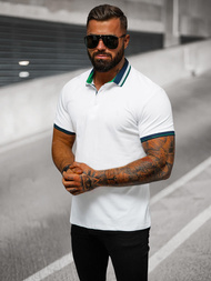 Ανδρική μπλούζα polo λευκό OZONEE O/DA729