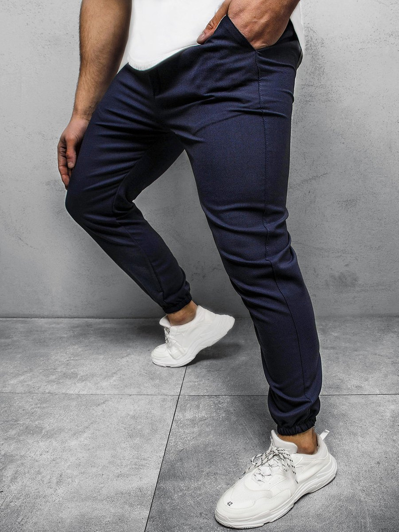 Ανδρικό σόρτς chino jogger ναυτικό μπλε OZONEE DJ/5539
