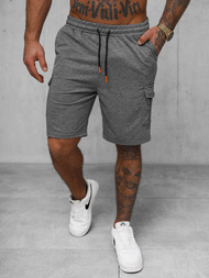 Ανδρικό σόρτς φόρμας γραφίτη OZONEE JS/8K218/5