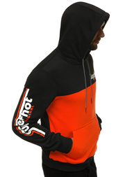 Ανδρικό Φούτερ με Κουκούλα μαύρο OZONEE JS/KS2121Z