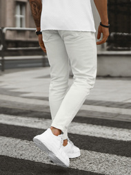 Ανδρικό τζιν παντελόνι εκρού OZONEE E/5171/01