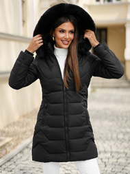 Γυναικείο μπουφάν μαύρο OZONEE JS/16M9121/392Z