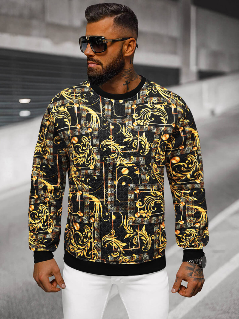 Ανδρικό Φούτερ μαύρο OZONEE O/D7147Z