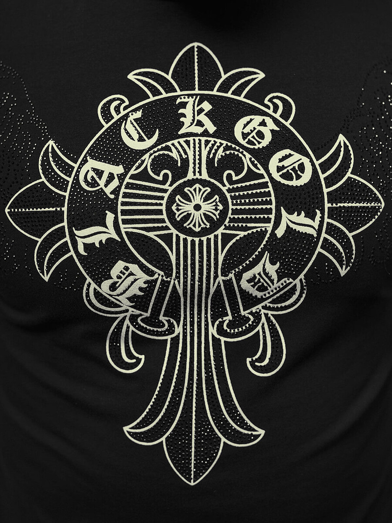 Ανδρικό μπλουζάκι μαύρο OZONEE NB/MT3037Z