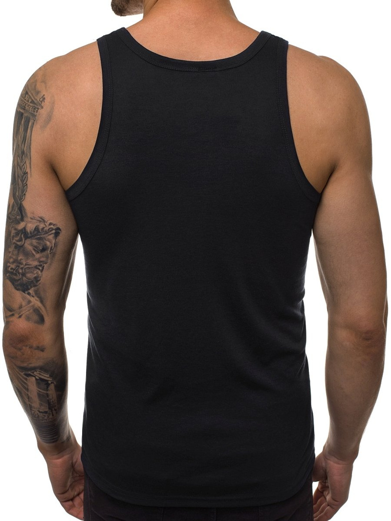 Ανδρικό αμάνικο μπλουζάκι μαύρο OZONEE JS/NB001