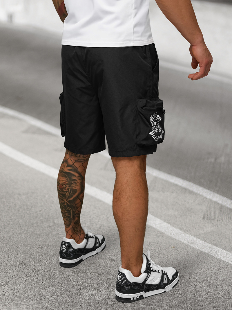 Ανδρικό σορτς mαύρος OZONEE JS/27K6551/3