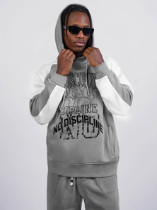 Φούτερ με Κουκούλα Γκρί OZONEE O/SWE23037Z