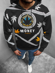 Ανδρικό Φούτερ με Κουκούλα μαύρο OZONEE O/HM656Z