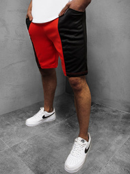 Ανδρικό σόρτς φόρμας κόκκινο-μαύρο OZONEE JS/81016Z