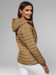 Γυναικείο μπουφάν Σκούρο μπεζ OZONEE JS/16M9103/84