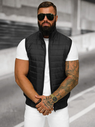 Ανδρικό αμάνικο μπουφάν μαύρο OZONEE JS/MY77Z