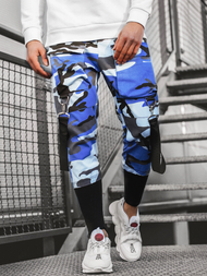 Ανδρικό παντελόνι chino jogger μπλε-μαύρο OZONEE G/11133